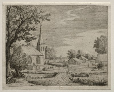 Église du village - Jan Josephsz van Goyen
