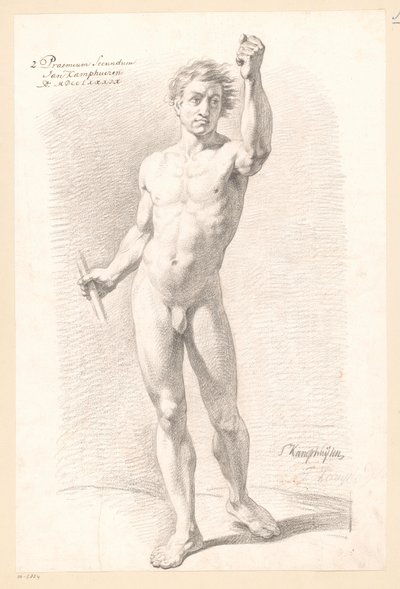 Nu masculin debout, vu de face (2e prix 1789) - Jan Kamphuijsen