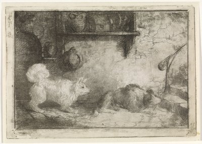 Deux chiens - Jan Karel Jacob de Jonge