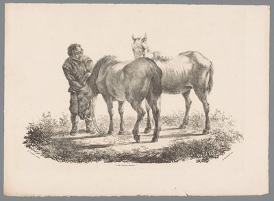 Homme et deux chevaux - Jan Kobell (III)