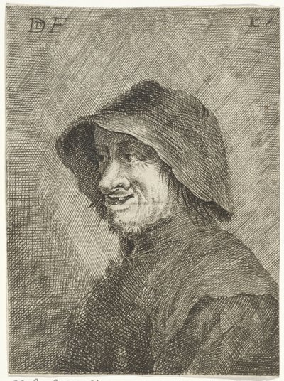 Paysans avec chapeau à gauche - Jan Lauwryn Krafft (I)