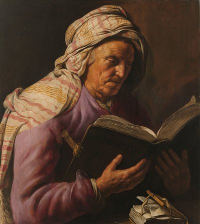 Vieille femme lisant - Jan Lievens