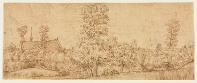 Arbres devant un village - Jan Lievens