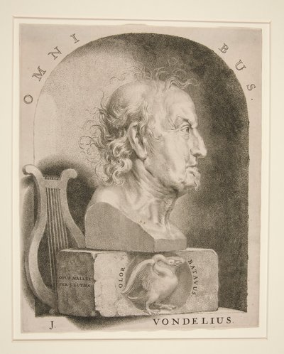 Portrait de Joost van den Vondel (1587-1679) - Jan Lutma The Younger