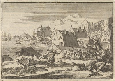 Tremblement de terre en Jamaïque détruisant la ville de Port Royal, 1692 - Jan Luyken