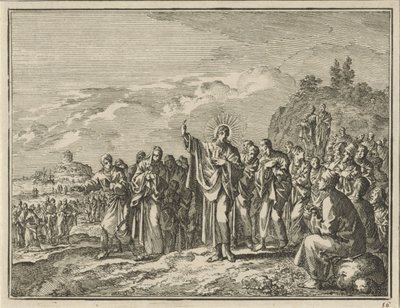 Le Christ prêchant devant une foule en plein air - Jan Luyken