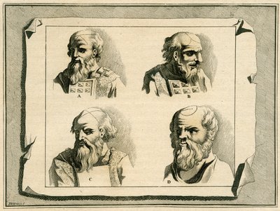 Lettres grecques dessinées sur la tête du Grand Prêtre dans le cadre de l