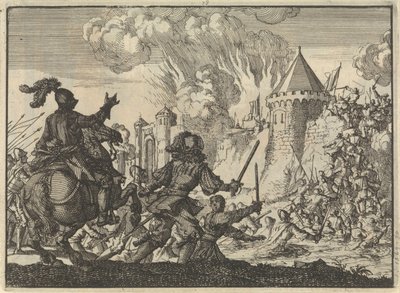 Troupes hollandaises assiégeant le mur de Tirlemont, 1635 - Jan Luyken