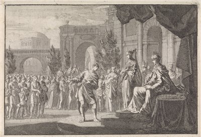 Hyrcanus devant le trône de Ptolémée Philadelphe - Jan Luyken