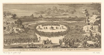 Les Israélites offrant des sacrifices sur les montagnes Ebal et Gerizim (Consécration de la République des Hébreux par les Bénédictions et les Malédictions, près des Montagnes de Guérizim et d