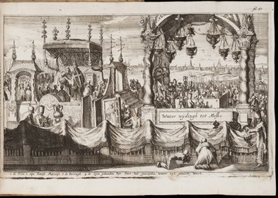 La grande bénédiction des eaux à Moscou (Russie) - Œuvre de Jan (Johannes) Luyken (1649-1712), gravure - Jan Luyken