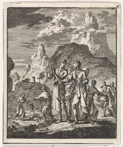 Rencontre de pèlerins dans les montagnes - Jan Luyken