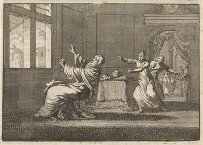 Le pape Innocent XII tombe après son élection, 1691 - Jan Luyken