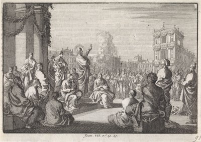 Prédication du Christ devant le temple - Jan Luyken