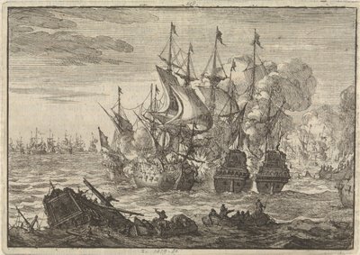 Bataille navale à Beachy Head, 1690 - Jan Luyken