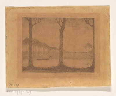 Arbres le long du canal près de Woudsterweg - Jan Mankes (signed by artist)