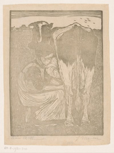 La trayeuse - Jan Mankes (signed by artist)