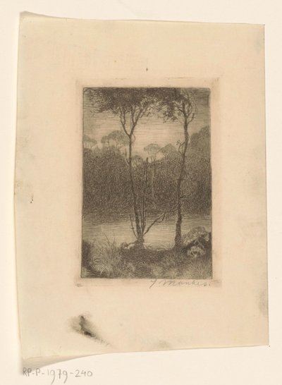 Beekje bij avond - Jan Mankes (signed by artist)