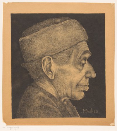 Portrait de Douwe avec bonnet - Jan Mankes