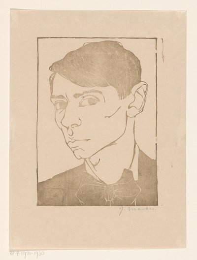 Autoportrait avec nœud papillon - Jan Mankes