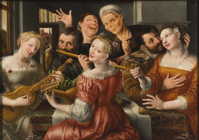 Une joyeuse compagnie par Massys - Jan Massys