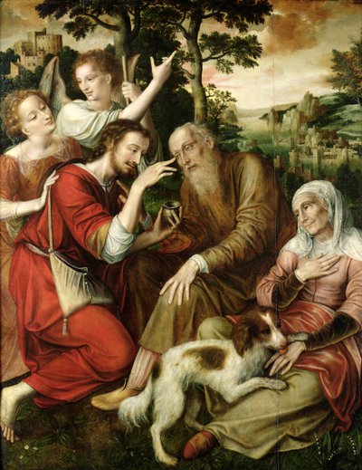 Tobias guérissant la cécité de son père, 1563 - Jan Massys or Metsys