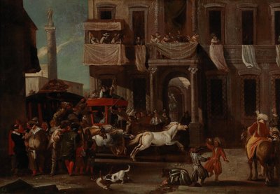 La course des chevaux berbères à Rome - Jan Miel