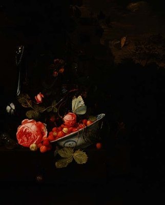 Nature morte de fraises des bois, d