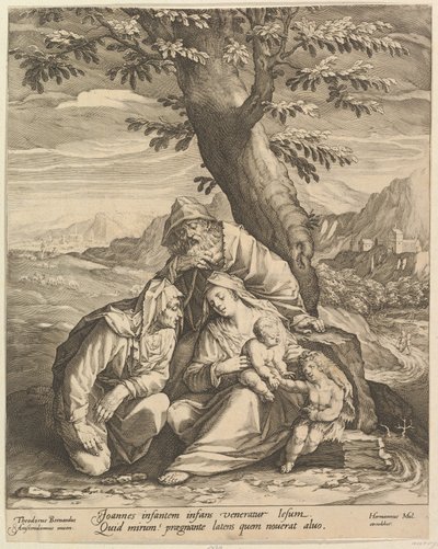 Sainte Famille avec Sainte Élisabeth et Saint Jean-Baptiste, 1588 - Jan Muller