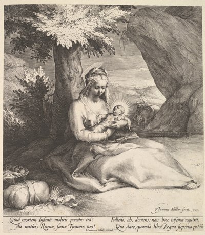 Repos pendant la fuite en Égypte, vers 1613 - Jan Muller