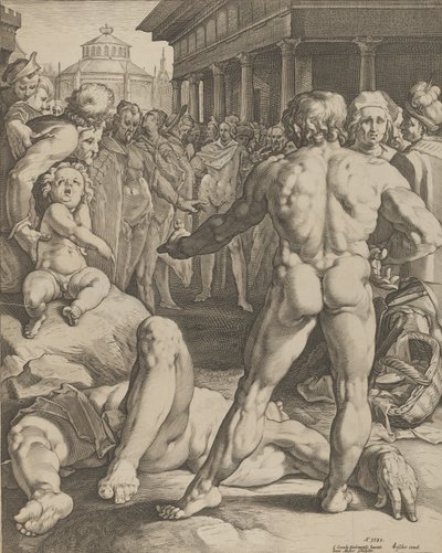 Le combat entre Ulysse et Irus, vers 1590 - Jan Muller
