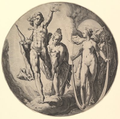 Le quatrième jour meurt IV, de la série La création du monde, vers 1596 - Jan Muller