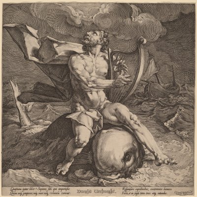 Arion sur un Dauphin - Jan Muller, after Cornelis Cornelisz van Haarlem
