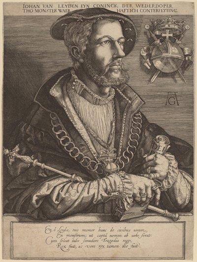 Johan van Leyden (Jan Beukels) - Jan Muller after Heinrich Aldegrever