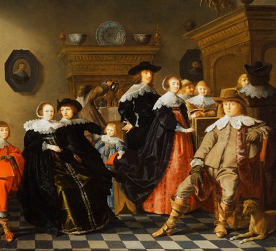 Une famille élégante dans un intérieur - Jan Olis