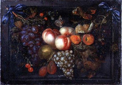 Nature morte de fruits dans une niche en pierre - Jan Pauwel the elder Gillemans