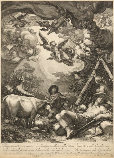Annonciation aux bergers - Jan Pietersz Saenredam, after Abraham Bloemaert