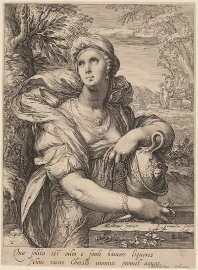 La Samaritaine au puits - Jan Pietersz Saenredam, after Hendrik Goltzius