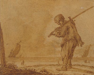 Après la chasse au lièvre, sur le rivage, 1623 - Jan Porcellis