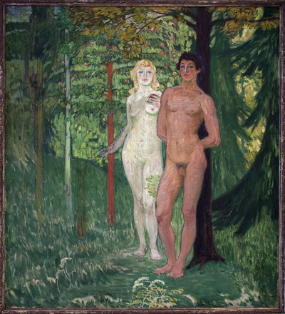 Adam et Ève. Peinture de Jan Preisler - Jan Preisler
