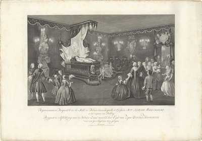 Salle avec le lit de parade du prince Guillaume IV, 1751 - Jan Punt