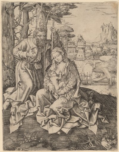La Sainte Famille dans un paysage - Jan Rombouts the Elder