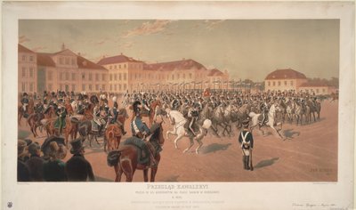 Grand-duc Constantin Pavlovitch de Russie à la revue de cavalerie sur la place Saxonne à Varsovie, 1824 - Jan Rosen