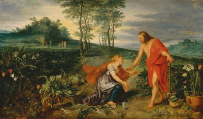 Le Christ apparaît à Marie Madeleine le matin de Pâques (Noli me tangere), vers 1626 (huile sur bois) - Jan & Rubens P.P. (1577-1640) Brueghel