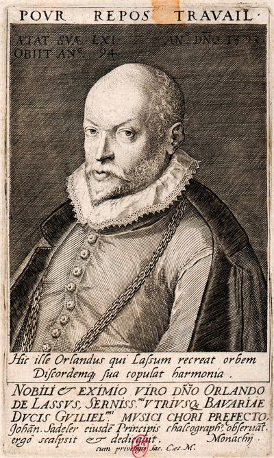 Portrait du compositeur Orlando di Lasso 1532-1594, 1593 - Jan Sadeler