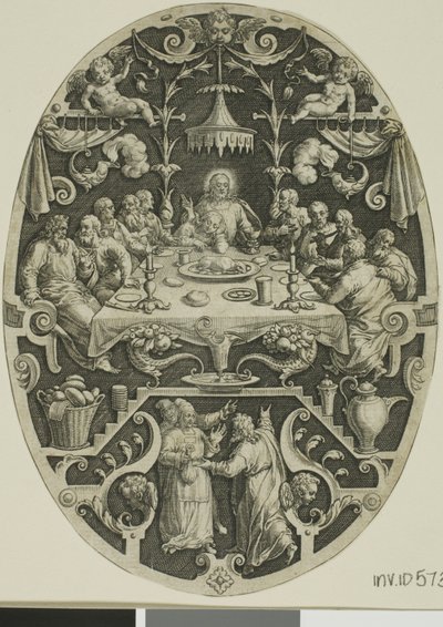Cène, extrait de La Passion du Christ - Jan Sadeler I