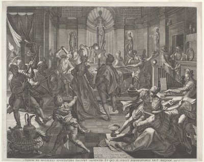 Une maison de plaisir - Jan Sadeler I, after Joos van Winghe