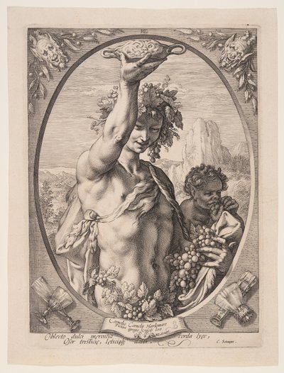 Bacchus, tiré de Trois dieux et déesses païens - Jan Saenredam