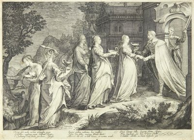 Les vierges sages reçues par le Seigneur - Jan Saenredam