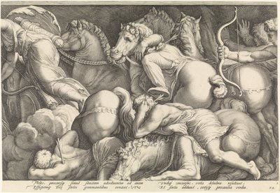 Frise avec la punition de Niobé (plaque 2) - Jan Saenredam